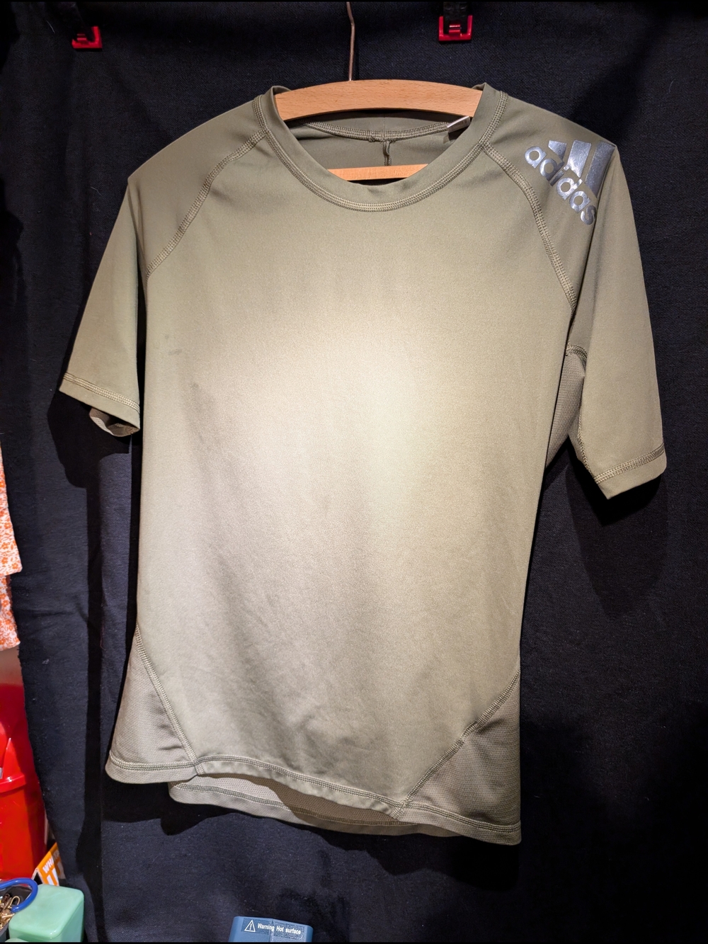 Adidas Men's Olive Green Performance Tee